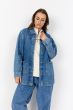 Lang denim jakke, W10712