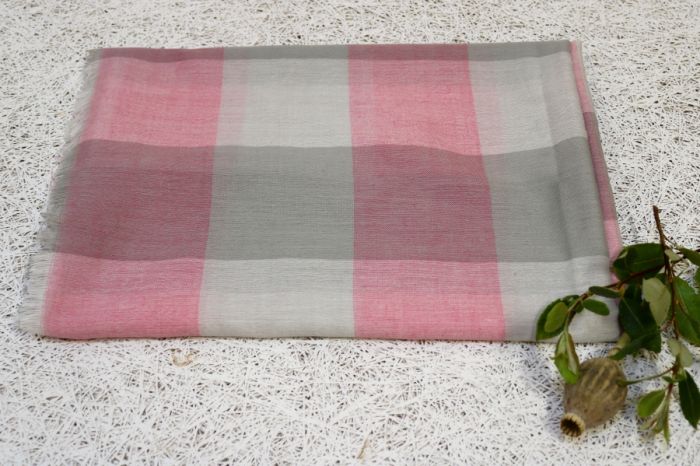 Firkantet tørklæde, rosa tern