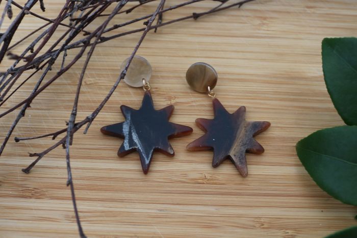 Stjerne øreringe, horn look