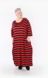 Sort og rød stribet maxi  Jersey kjole, AKH 1926