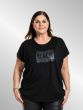 Sort t-shirt med print str S=42/44, Gozzip Black G246215