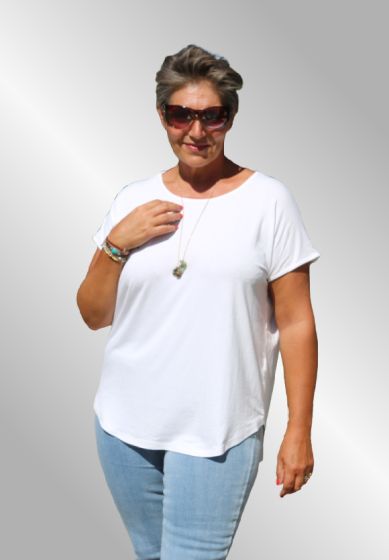 Viskose T-Shirt, hvid 9905, Gozzip