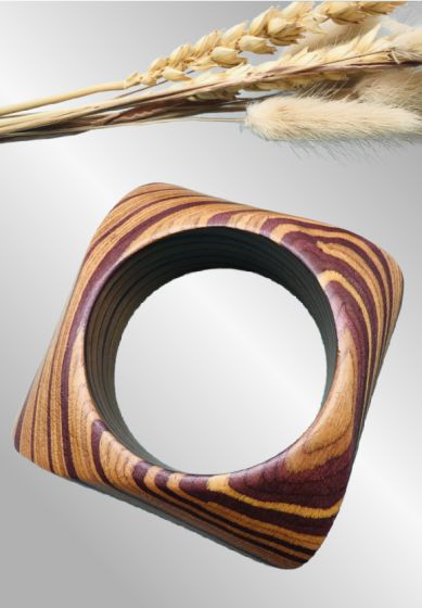 Firkantet træ armbånd