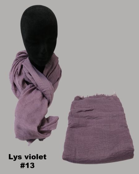 Tørklæde, ensfarvet, Lys violet # 13