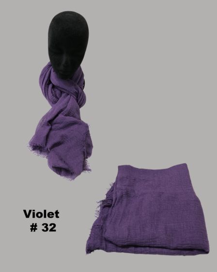 Tørklæde, ensfarvet, violet #32