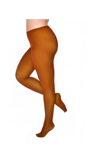 Cognac strømpebuks, Plus size, Pamela