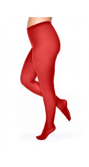 Maroon Red strømpebuks, Plus size, Pamela