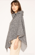 Grå fliis poncho, Caroline