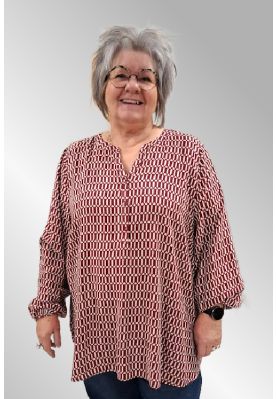 Bordeaux viskose bluse, Nora W10539