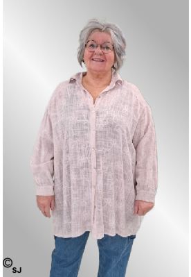 Rosa hør skjorte, 10897