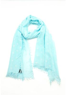 Tørklæde, turkis daisy 2232