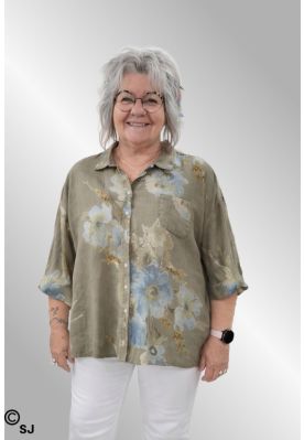 Naturfarvet hørskjorte, Italien 12529