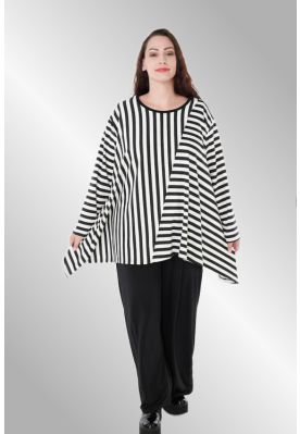 Sort hvid stribet tunika, AKH 1366