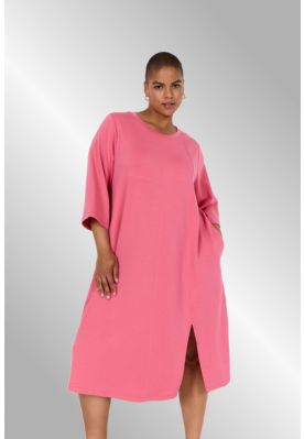 Koral farvet sweat kjole, W20551