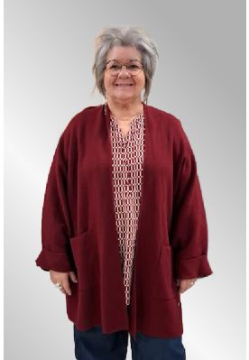 Bordeaux åben cardigan, 2101