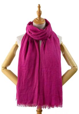 Ensfarvet viskose tørklæde,  XC7120 / #2 Klar pink