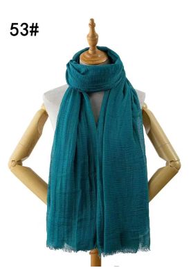 Ensfarvet viskose tørklæde,  XC7120 / #53 Petrol