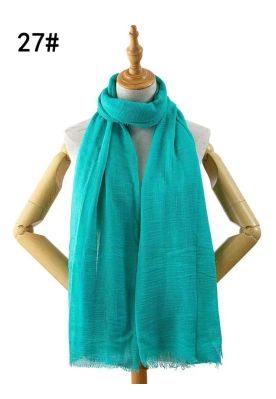 Ensfarvet viskose tørklæde,  XC7120 / #27 Grøn