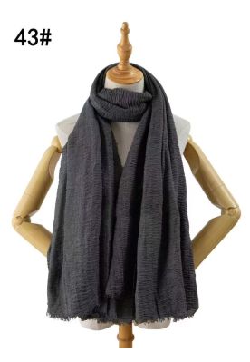 Ensfarvet viskose tørklæde,  XC7120 / 43 mørk grå