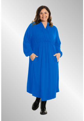 Blå jersey kjole, 241035