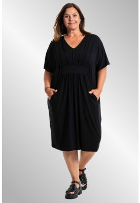 Sort viskose tunika / kjole 242002