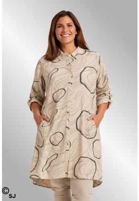 Beige tunika med print, G242024