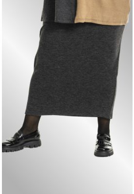 Koksgrå pencil strik nederdel, G245073