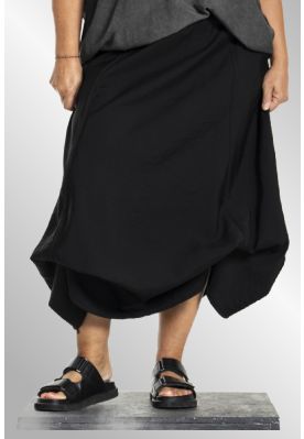 Sort nederdel med hejs i siden, G253213