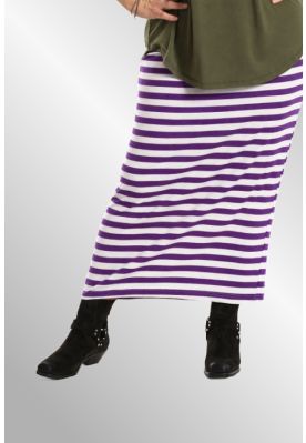 Lang lilla stribet nederdel, G254059