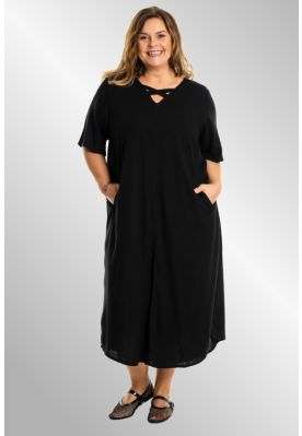 Sort lang kjole, G254069