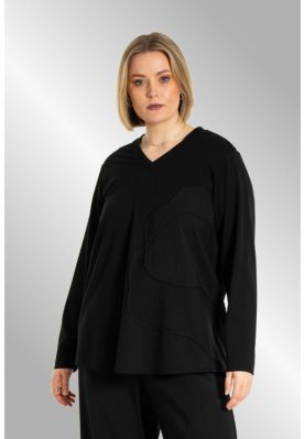 Sort bluse, Addison G255204