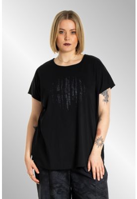Sort t-shirt med print Gozzip Black, G255216-1