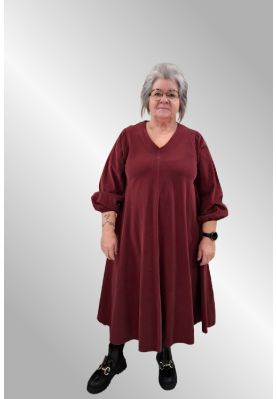 Rust rød fløjlskjole 2752V