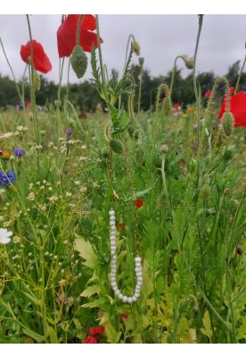 Perlekæde / lænke kæde guld farvet. Emi