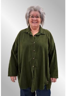 Army grøn fløjlsskjorte, 37022