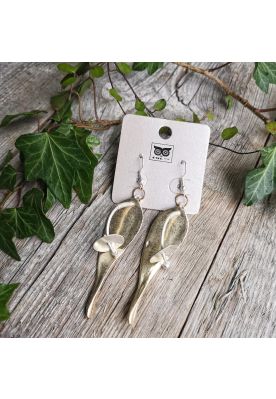 Lange øreringe, Leaf, guld / sølv farve