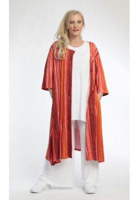 Rød stribet skjortekjole, AKH 5554