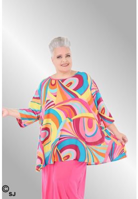 Multi color print tunika, AKH Rainbow 593