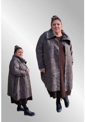 Lys grå / brun frakke, AKH Lilo 6823