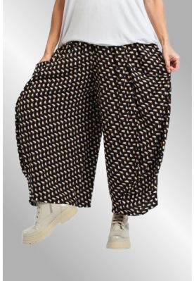 Sorte ballon bukser med print, AKH8069 Junna