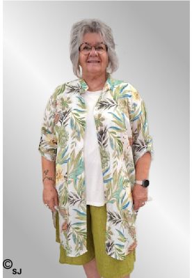 Grøn printet skjorte/tunika, 83793