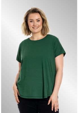 Ensfarvet T-Shirt fra Gozzip, Grøn, Gitte 9905