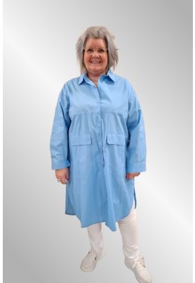 Lys blå skjorte/ jakke/kjole, Bubblee 9973