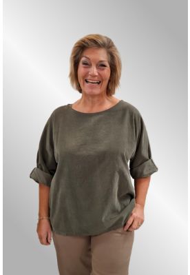 Grøn fløjlsbluse 9F3616