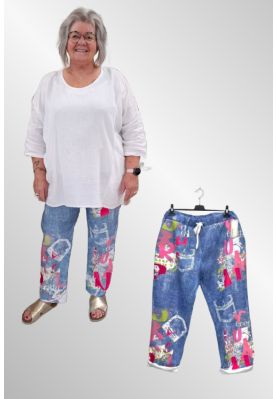 Blå printet pants, EF2400