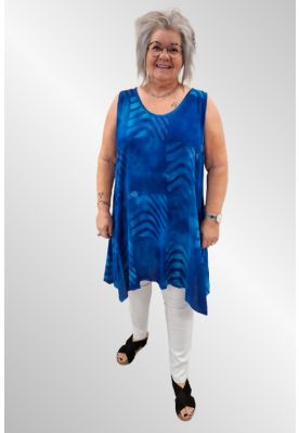 Angel circle viskose top, blå