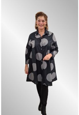 Sort skjorte/tunika i bomuld, 356-H9069