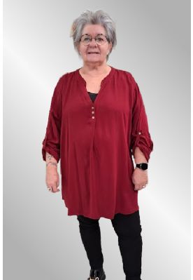 Bordeaux viskose tunika/skjorte, 25365