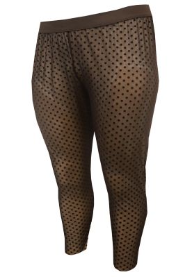 Tynd sort leggings med prikker, Brigitta Black