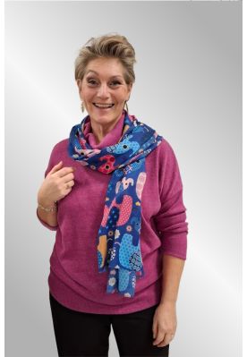 Blå tørklæde med elefanter,112915